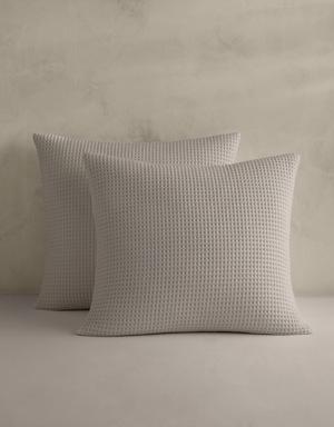 Banana Republic Cotton Waffle-Weave Shams gray