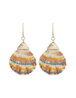 TIE DYE SEASHELL DROP EARRINGS - 0 / ORIGINAL