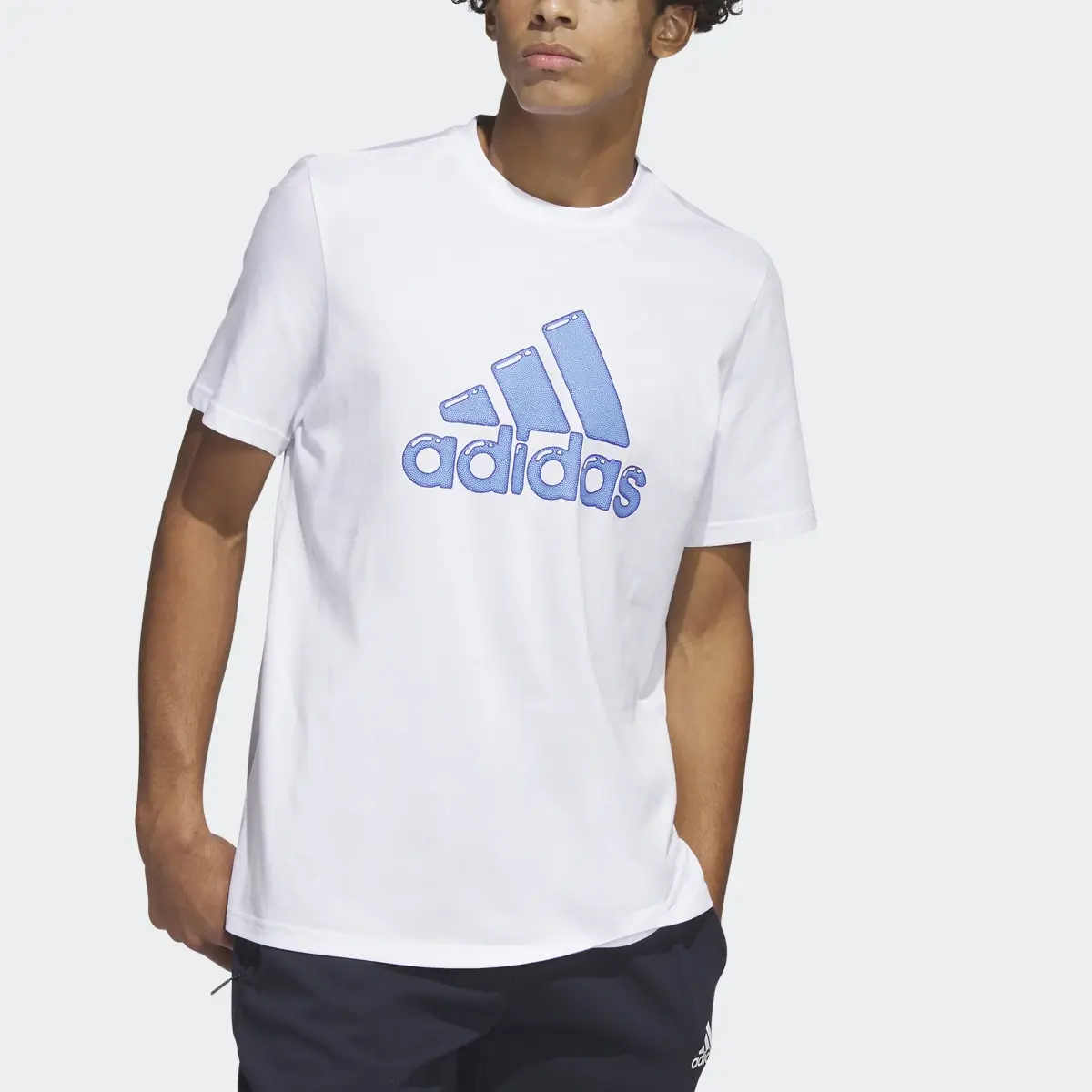 Adidas Logo Pen Fill - Sportswear Graphic Tee. 1