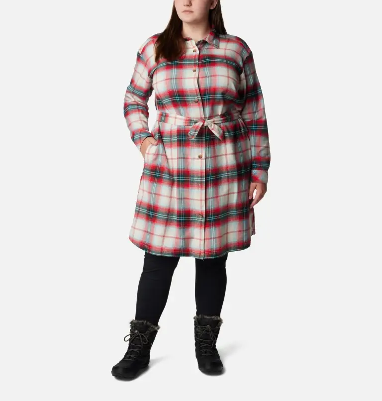 Columbia Women's Holly Hideaway™ Flannel Dress - Plus Size. 2