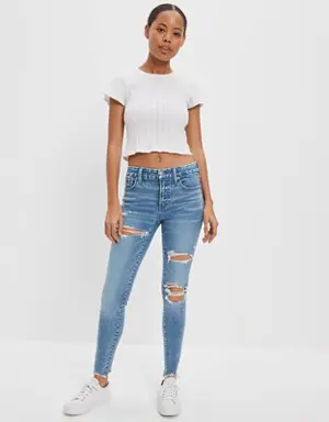 Luxe Ripped High-Waisted Jegging