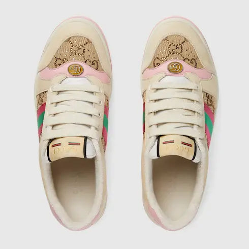 Gucci Women's Screener sneaker with crystals. 3