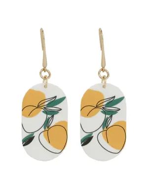 PEACH PRINT EARRINGS - 0 / ORIGINAL