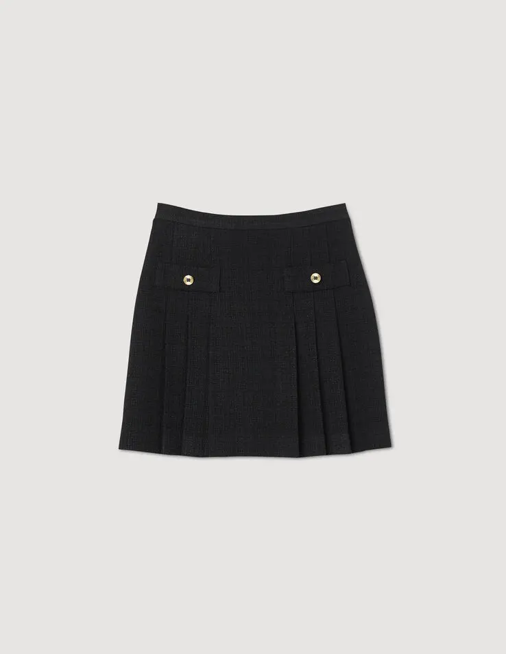 Sandro Pleated tweed skirt Login to add to Wish list. 1
