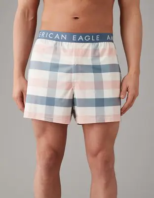 American Eagle O Plaid Ultra Soft Pocket Boxer Short. 1