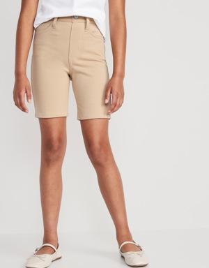 School Uniform Pull-On Bermuda Shorts for Girls beige