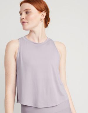 Old Navy UltraLite All-Day Sleeveless Cropped Top for Women purple