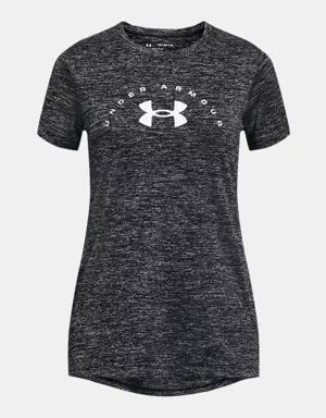 Girls' UA Tech™ Twist Arch Big Logo Short Sleeve