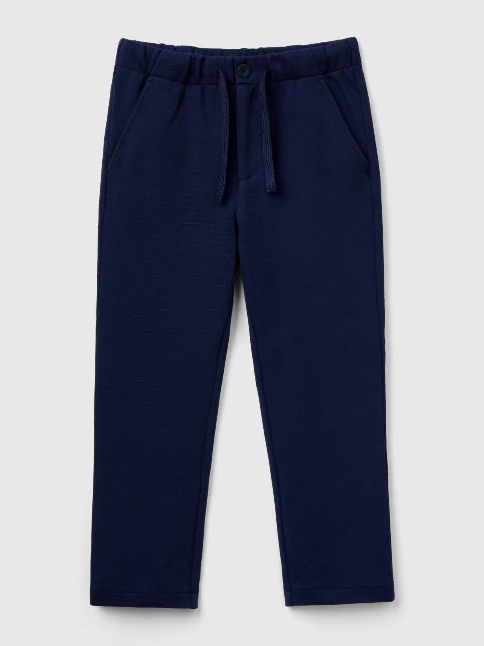 Benetton regular fit trousers with drawstring. 1