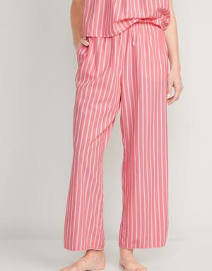 Old Navy High-Waisted Striped Pajama Pants for Women pink