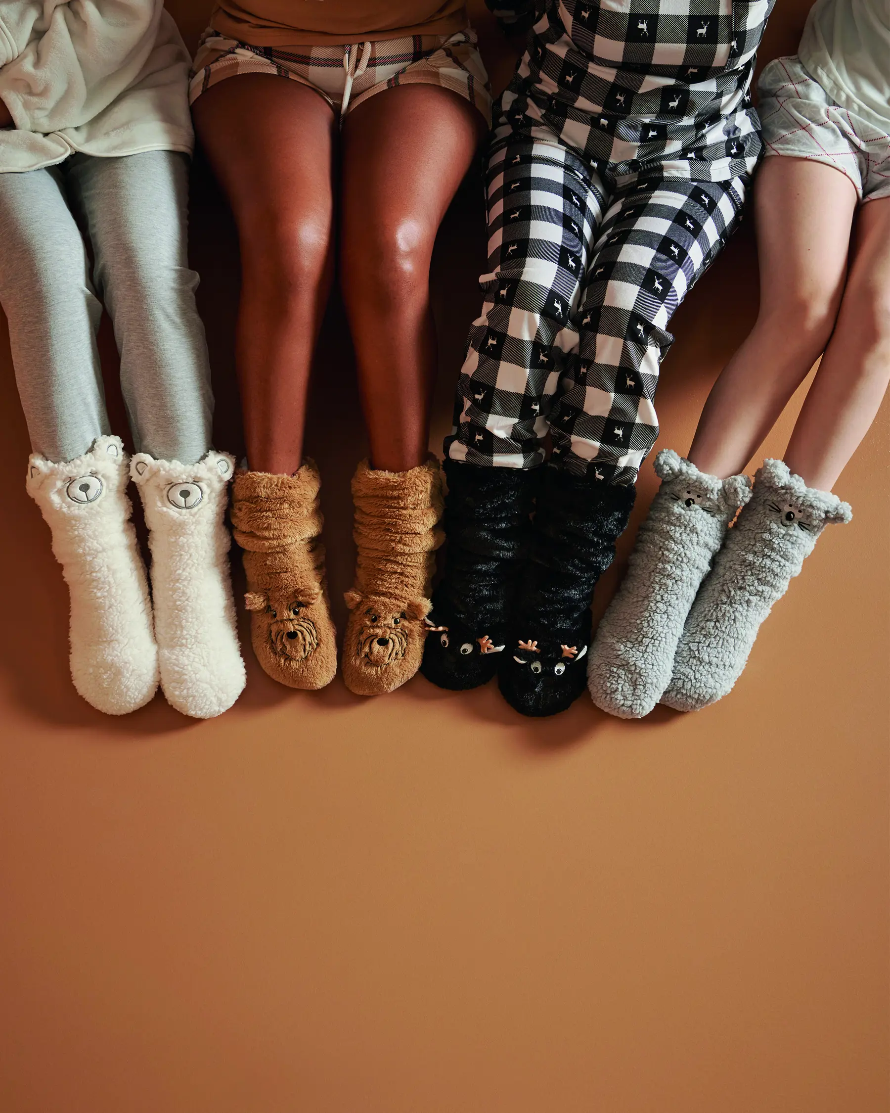 La Vie en Rose Teddy Bear Sherpa Socks. 3