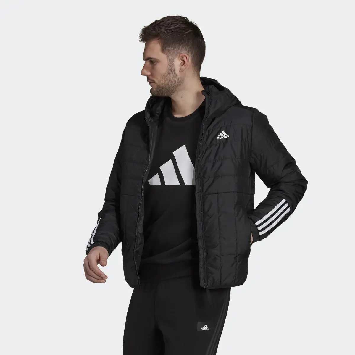 Adidas Chaqueta con capucha Itavic Light 3 bandas. 3