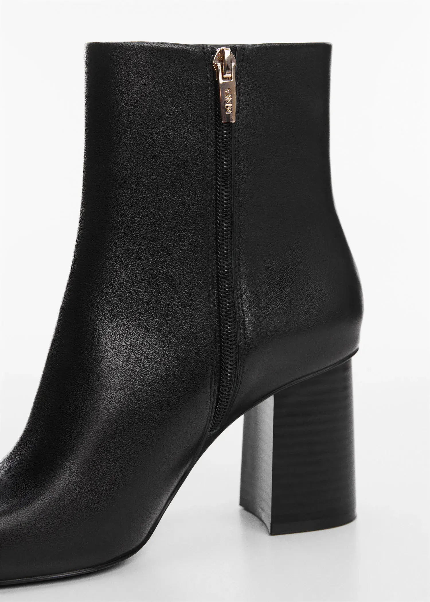 Mango Squared toe leather ankle boots. 3