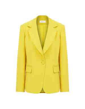 Sunflower Single Button Yellow Women's Blazer