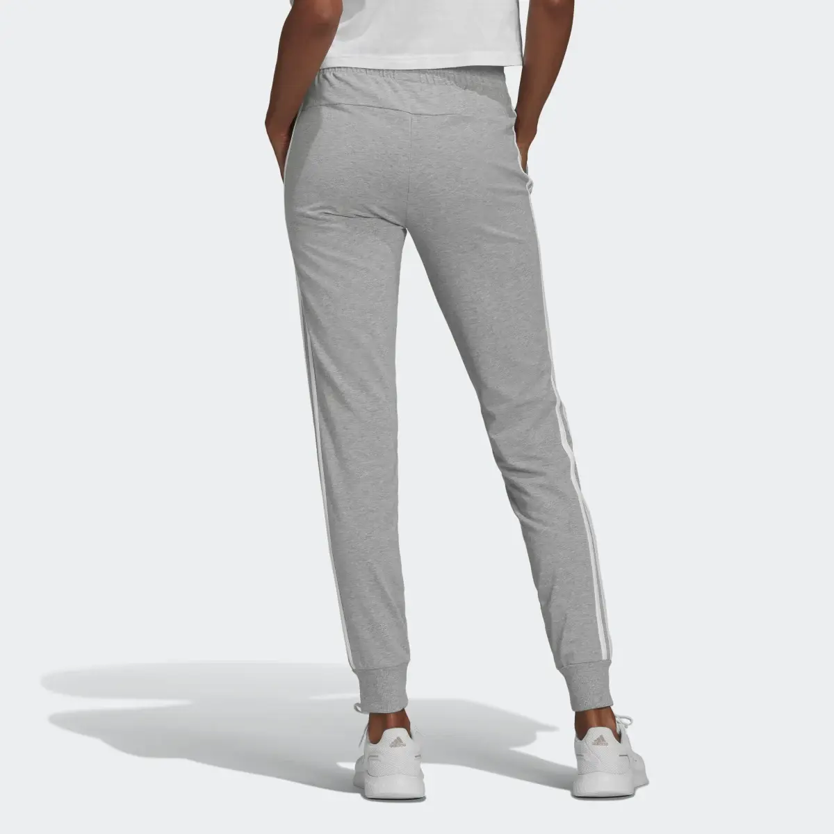 Adidas Essentials Single Jersey 3-Stripes Pants. 3