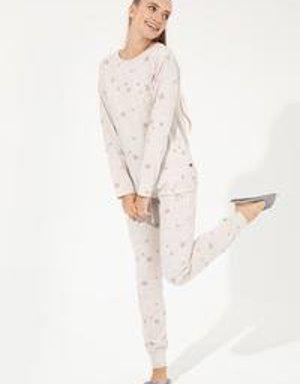 Kadın Bej Melanj Pijama Takımı