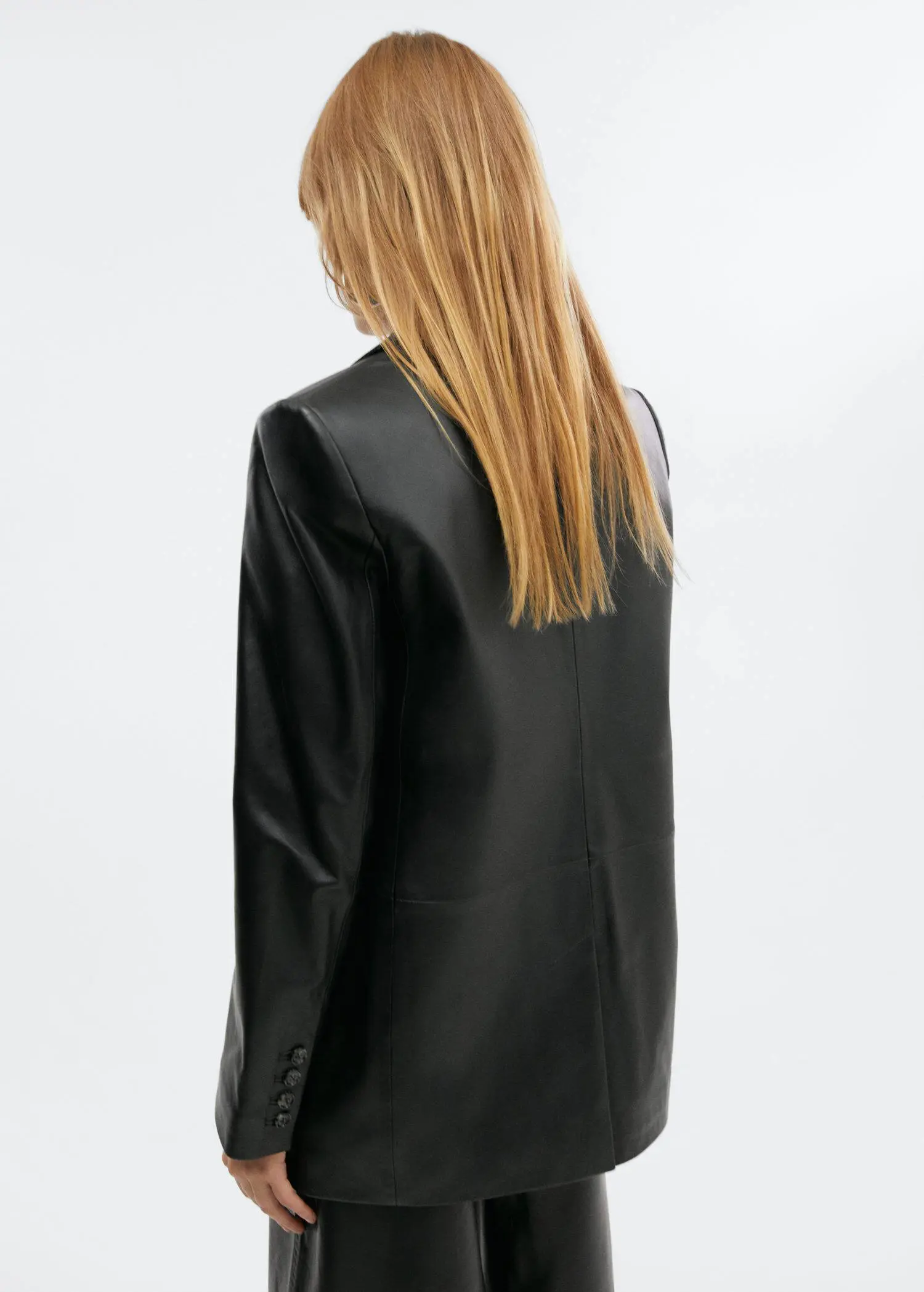 Mango Leather jacket with pockets. 3