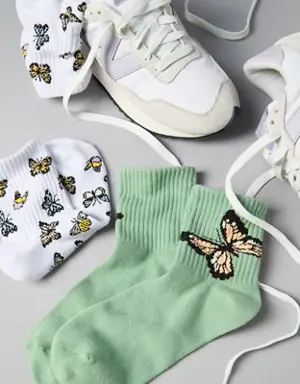 Butterfly Boyfriend Sock 2-Pack