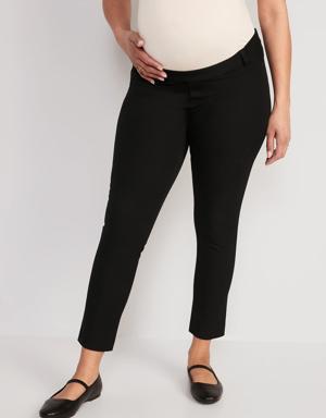 Old Navy Maternity Side-Panel Pixie Ankle Pants black
