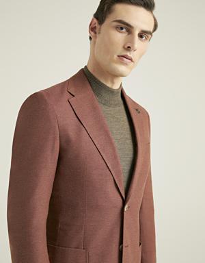 Damat Tween Damat Slim Fit Kiremit Düz Kumaş Ceket. 3 Damat Tween Damat Slim Fit Kiremit Düz Kumaş Ceket. 3