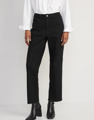 High-Waisted Wow Loose Jeans black