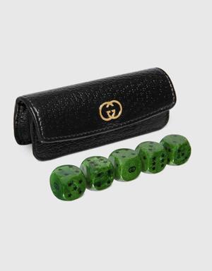 Dice set with Interlocking G