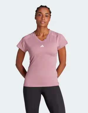 Playera Minimalista AEROREADY Train Essentials Cuello en V