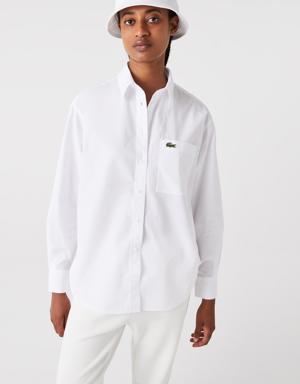 Kadın Relaxed Fit Beyaz Gömlek