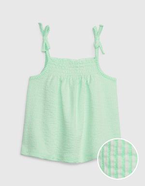 Toddler Seersucker Tank Top green