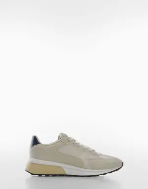 Mango Sneakers mit kontrastierenden Lederdetails