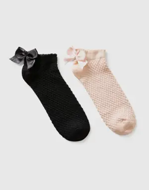 socks with bow