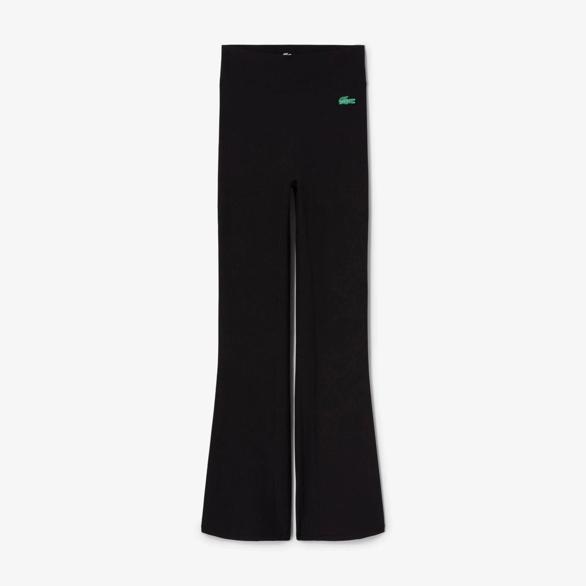 Lacoste Women's Lacoste x Bandier Ribbed Flare Pants. 2