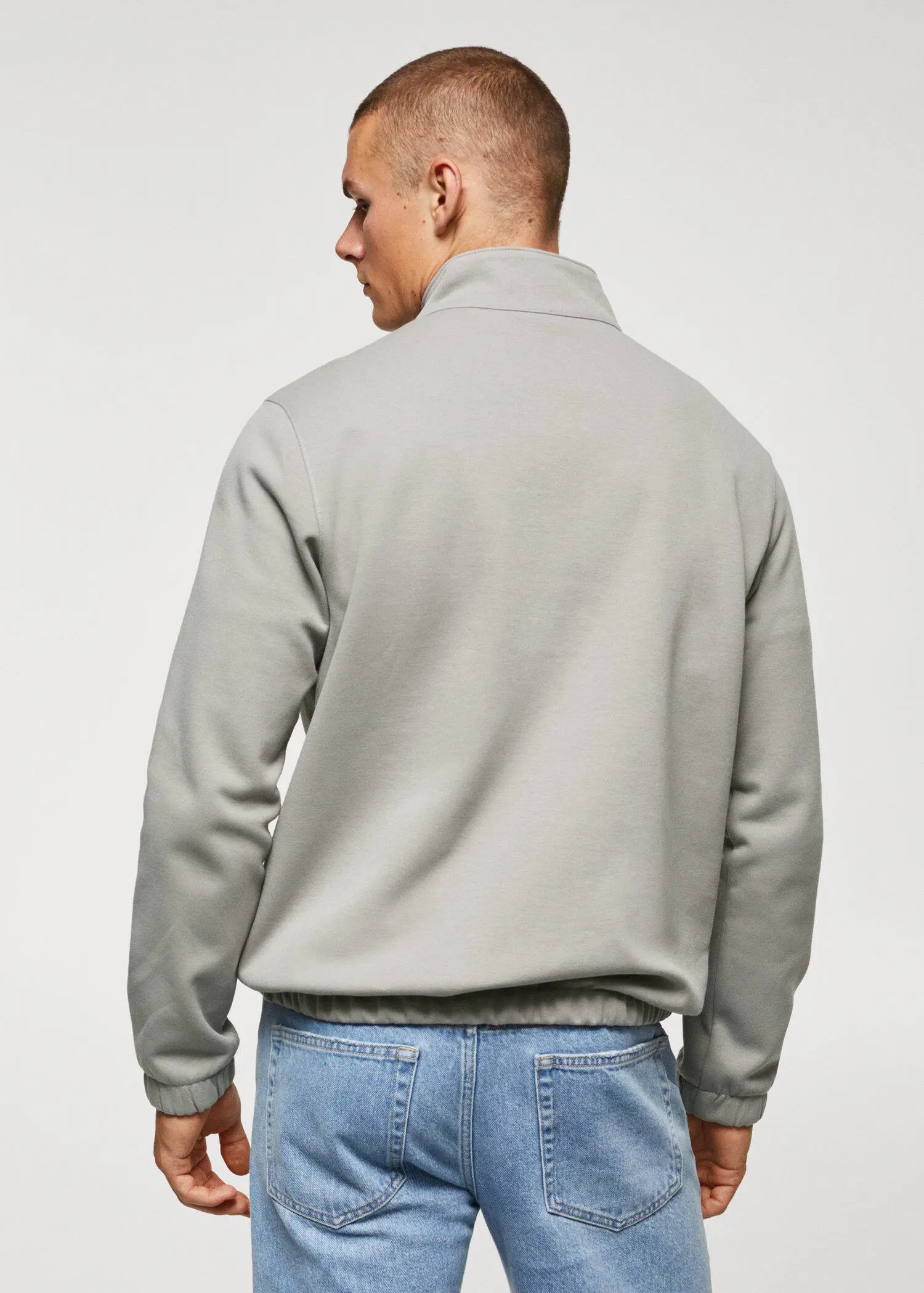 Mango Cotton sweatshirt with zipper neck. 3
