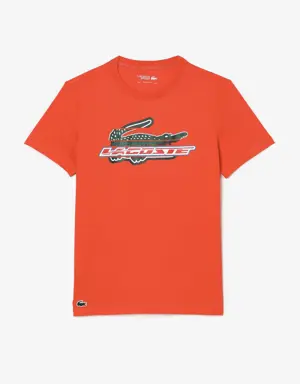 T-shirt de algodão orgânico Lacoste Sport Regular Fit para homem