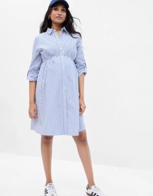 Gap Maternity Tie-Front Shirtdress blue