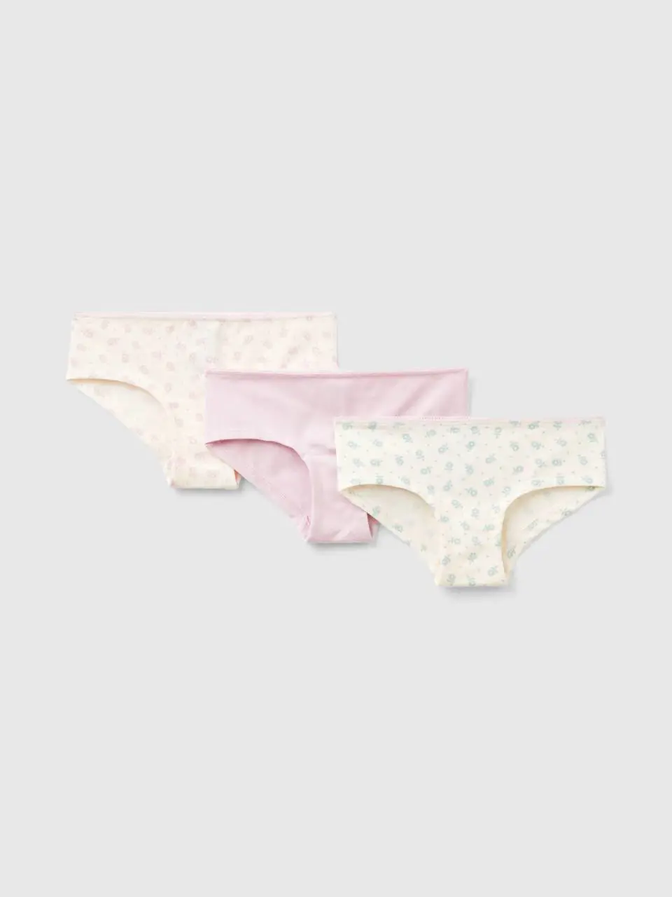 Benetton set of three pairs of underwear in stretch cotton. 1