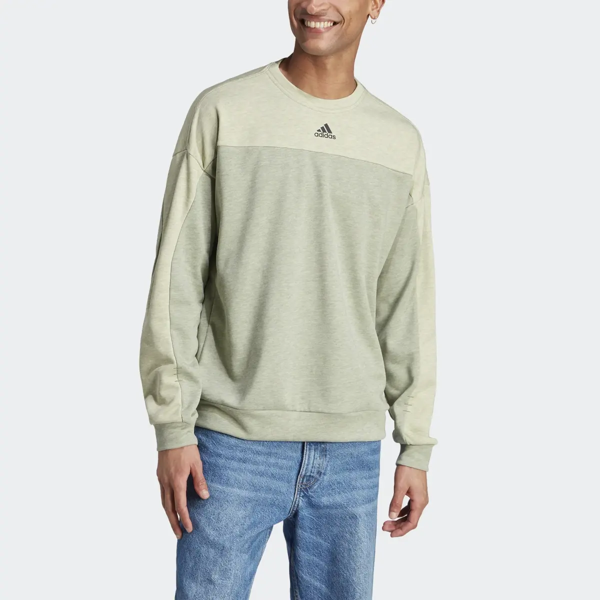 Adidas Mélange Crew Sweatshirt. 1