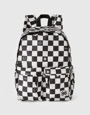 patterned nylon rucksack