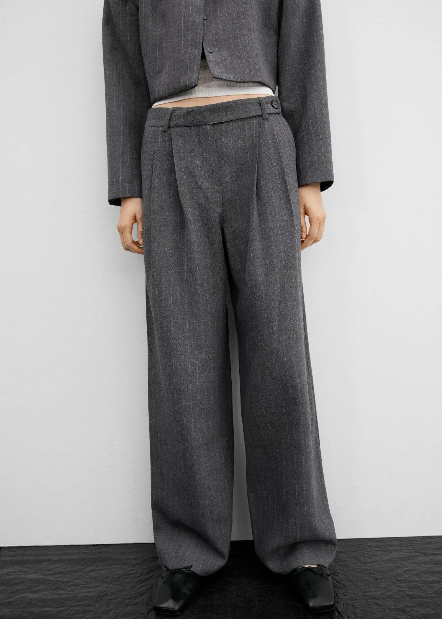 Mango Micro-striped suit trousers. 2