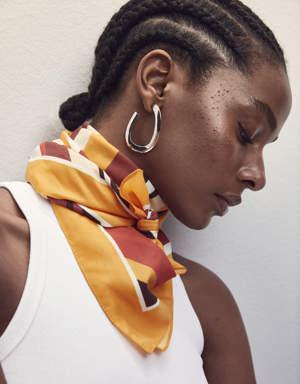 Mango Twisted hoop earrings