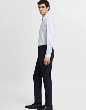 Slim fit cool wool suit trousers