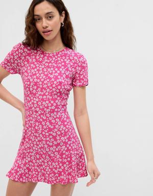 PROJECT GAP LENZING&#153 ECOVERO&#153 Floral Tiered Mini Dress pink
