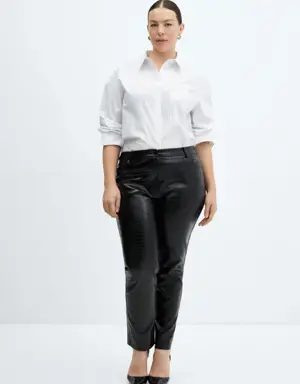 Coco-effect straight trousers