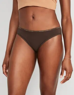 Old Navy High-Waisted Logo Graphic Bikini Underwear for Women brown