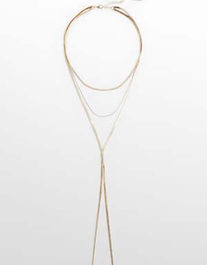 Mango Long triple necklace