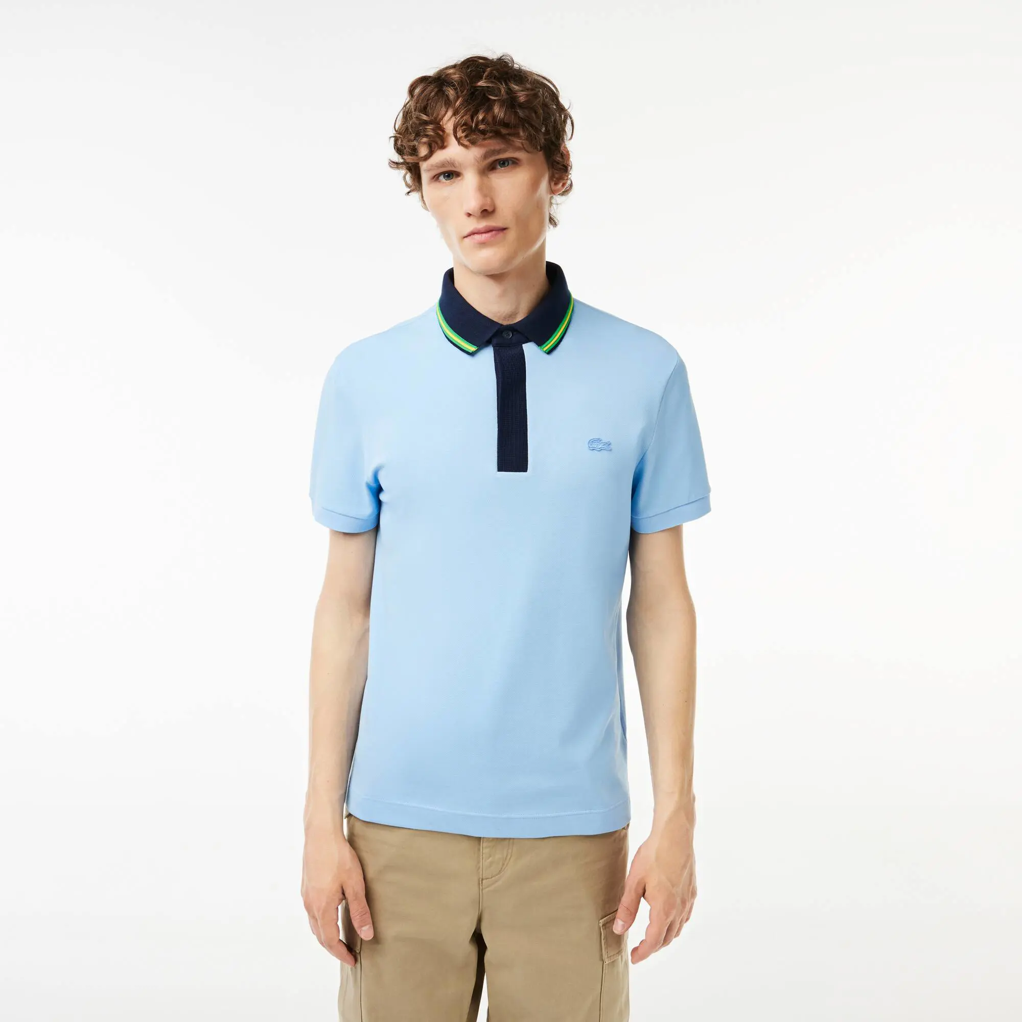 Lacoste Polo Smart Paris regular fit col contrastant. 1