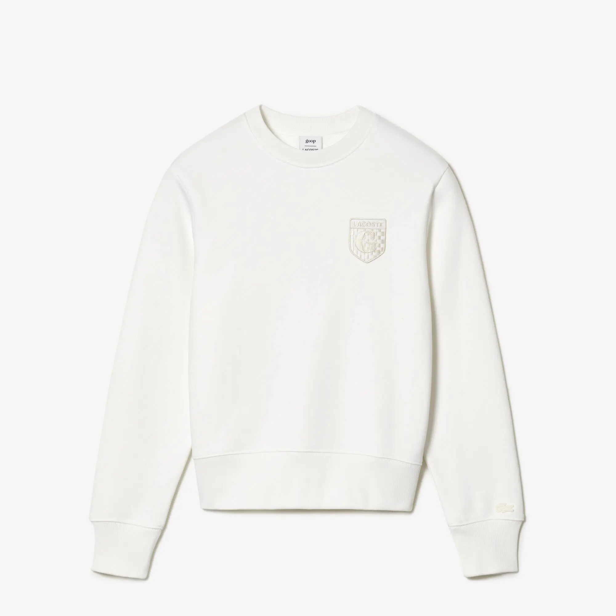 Lacoste Women’s Lacoste x Goop Unbrushed Cotton Fleece Sweatshirt. 2