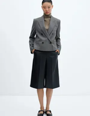 Double-breasted cropped jacket