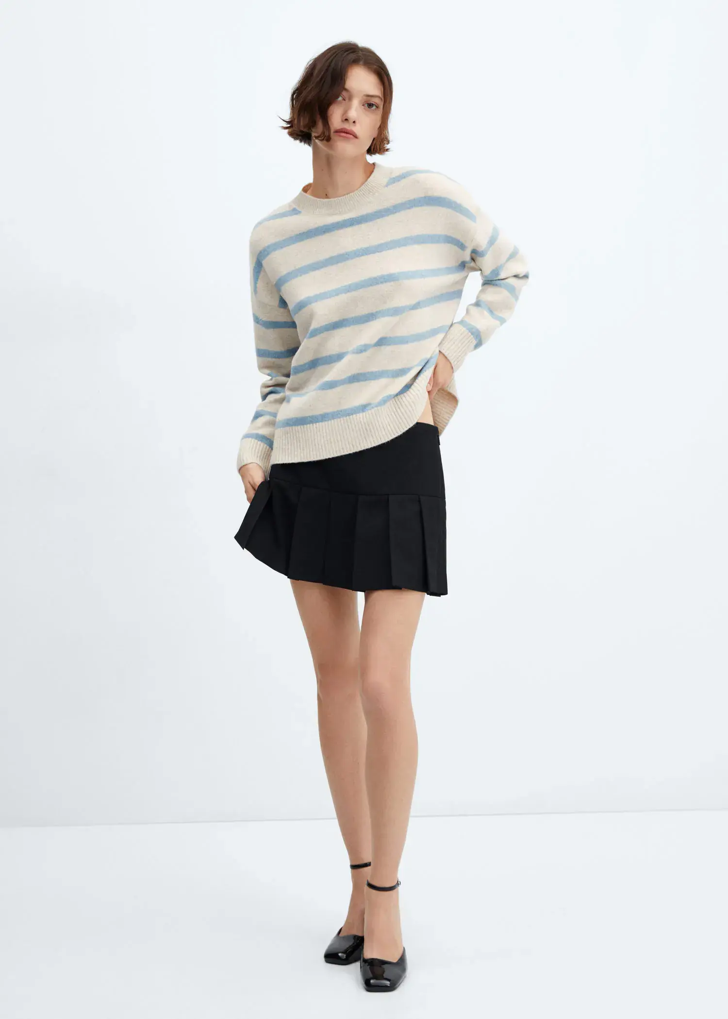 Mango Round-neck striped sweater. 2
