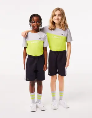Lacoste Kids’ Lacoste Colour-Stripe Organic Cotton Shorts
